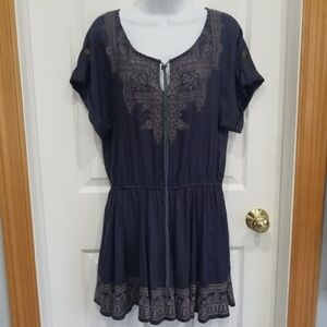 Embroidered Mini Dress